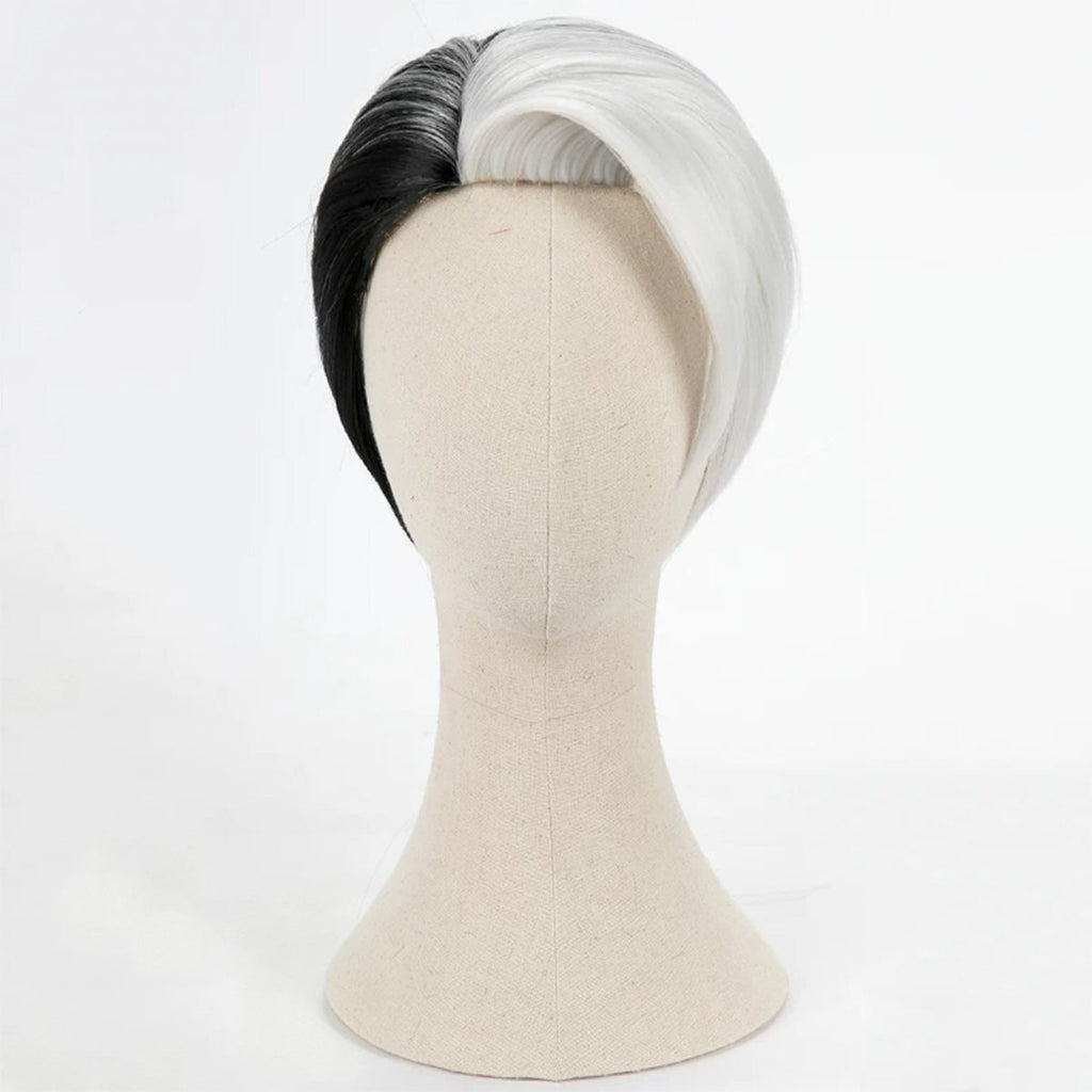 Twisted Wonderland Divus Crewel Black White Cosplay Wig
