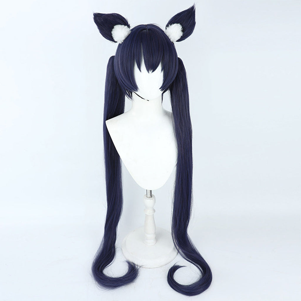 Blue Archive Kuromi Serika Black Cosplay Wig