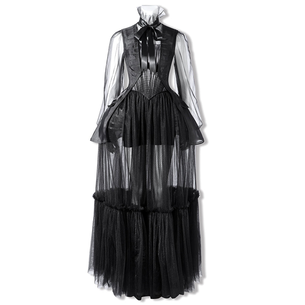 Wednesday Season 2 Wednesday Black Dance Mesh Dress Cosplay Costume