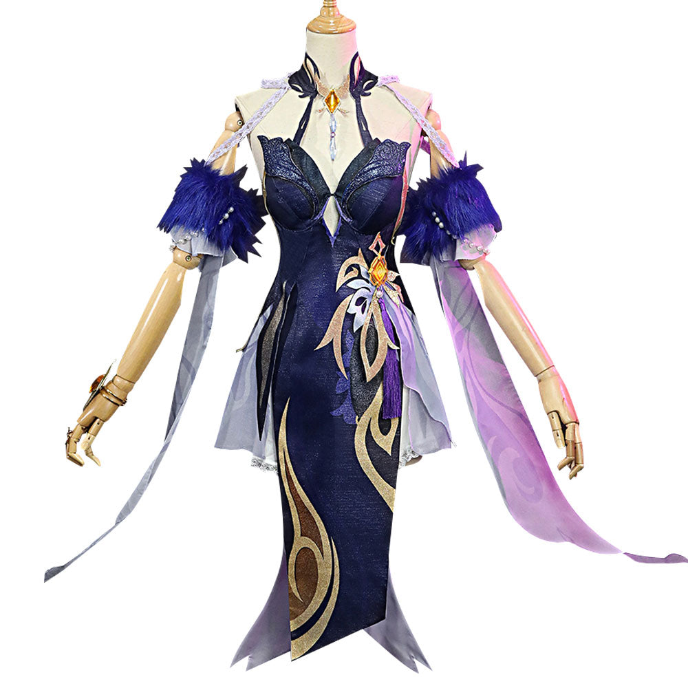 Genshin Impact Ningguang Orchid's Evening Gown Cosplay Costume