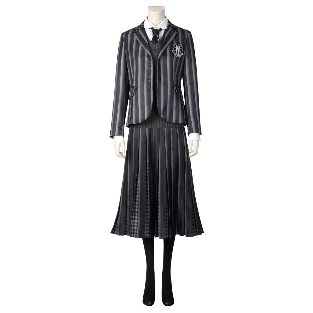Wednesday Addams Black Uniform Cosplay Costume