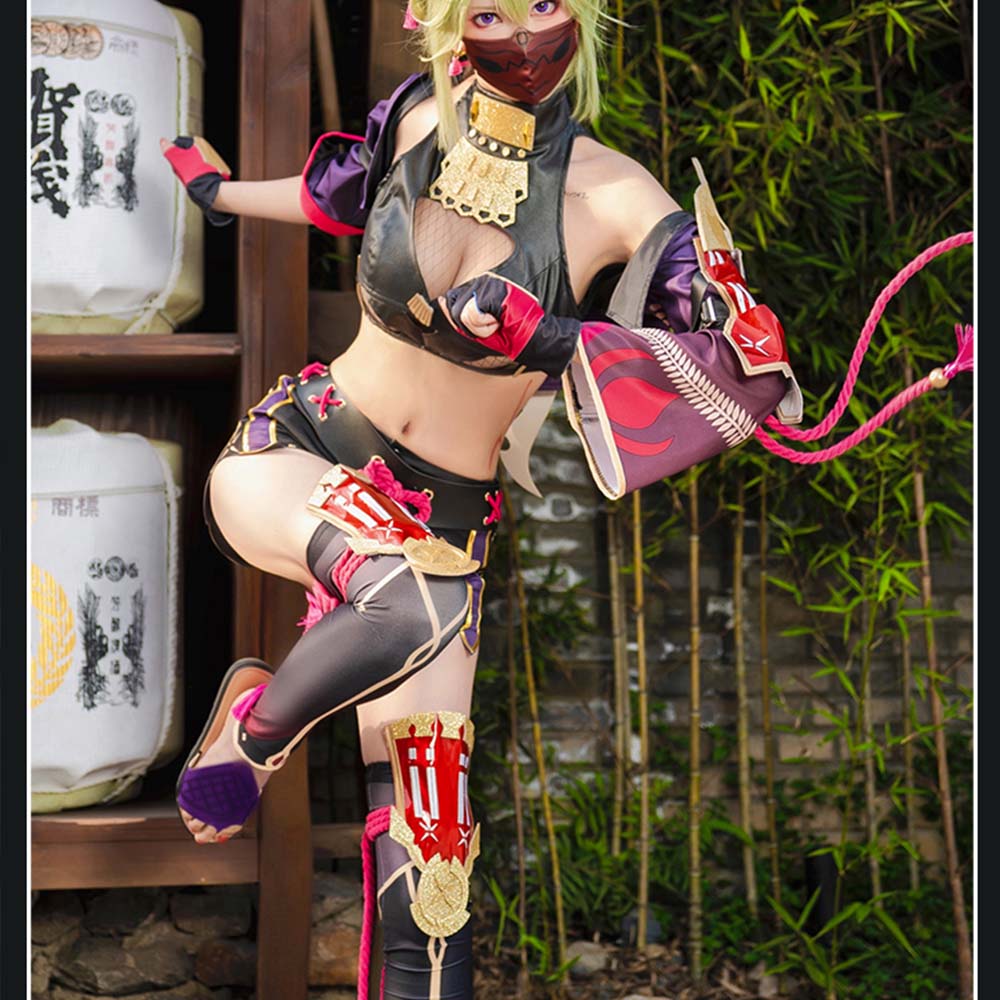 Genshin Impact Kuki Shinobu Cosplay Costume - B Edition
