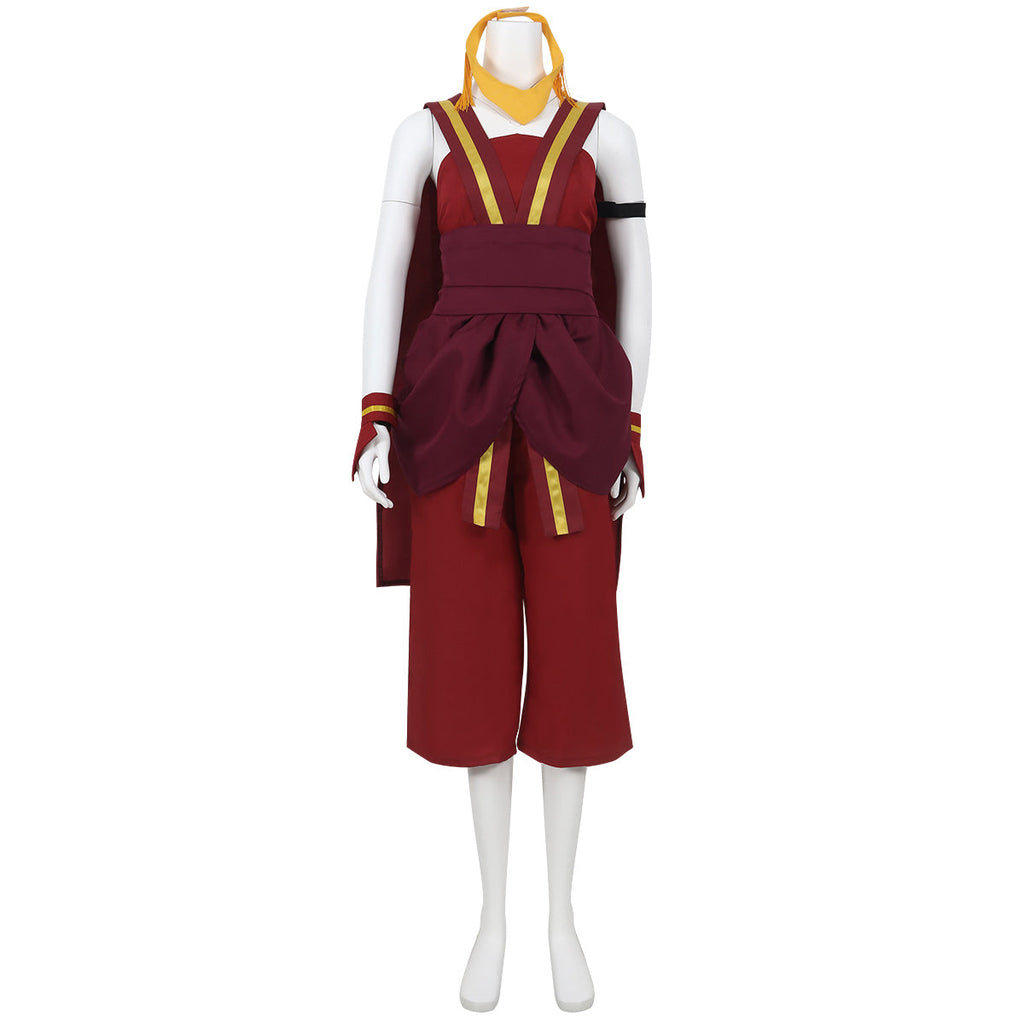 Avatar: The Last Airbender Toph Beifong Red Cosplay Costume