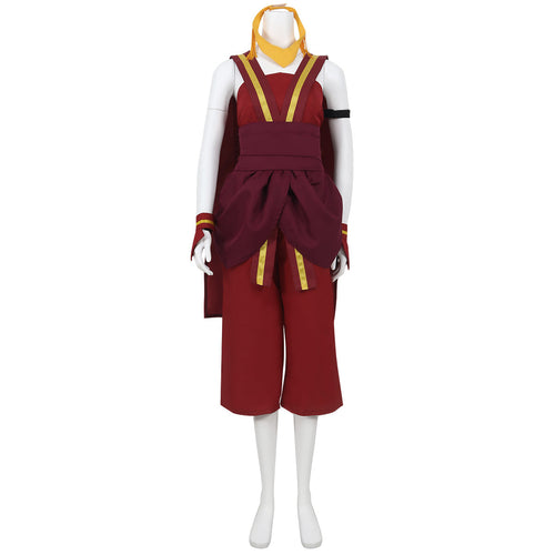 Avatar: The Last Airbender Toph Beifong Red Cosplay Costume