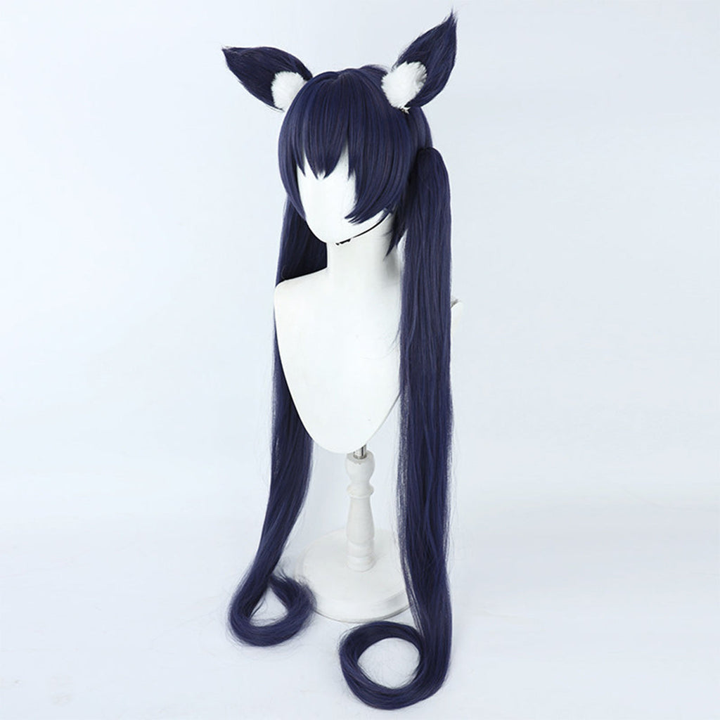 Blue Archive Kuromi Serika Black Cosplay Wig