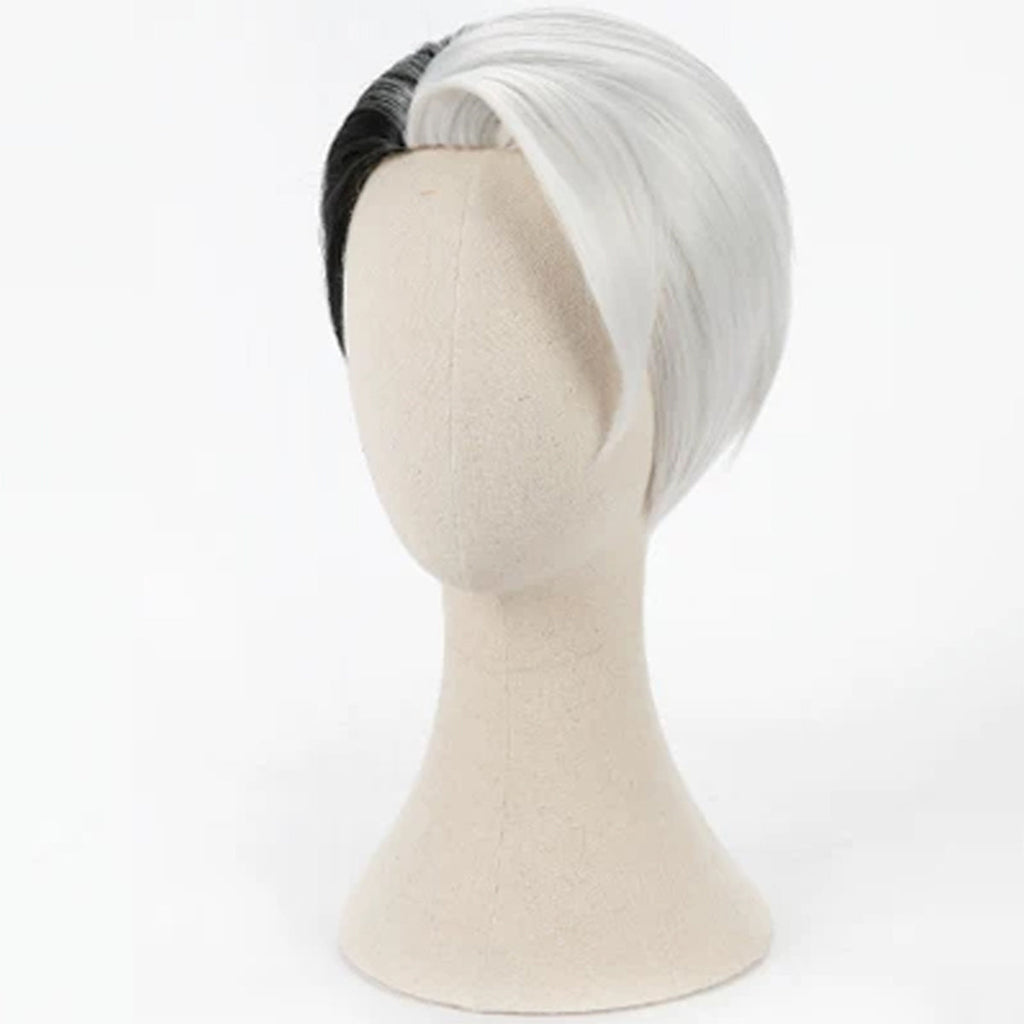 Twisted Wonderland Divus Crewel Black White Cosplay Wig