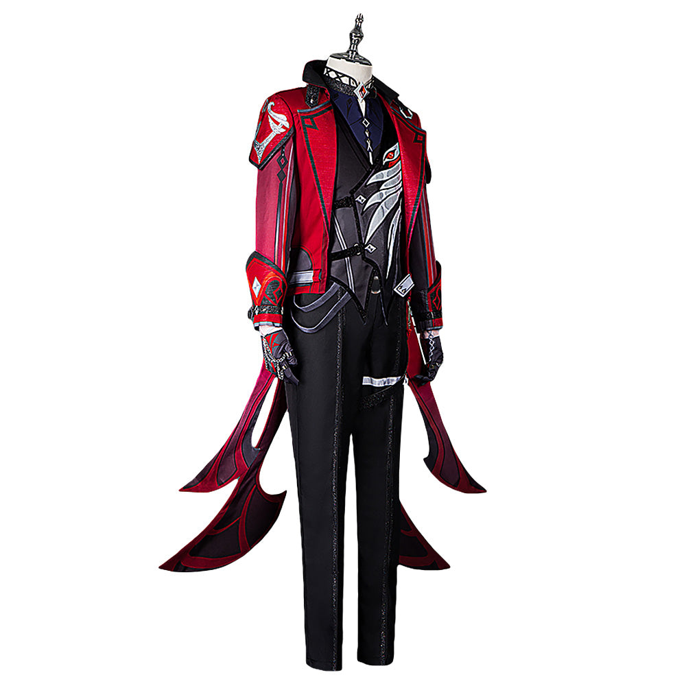 Genshin Impact Red Dead of Night Diluc Cosplay Costume
