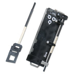 Soukaku fan prop shown with the rectangular panel and lower handle section laid out separately