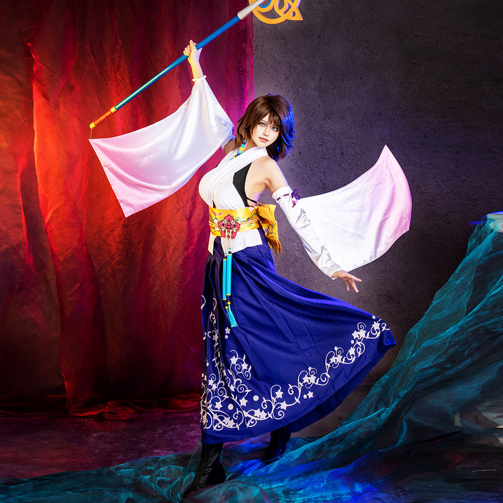 Final Fantasy X FF10 Yuna Cosplay Costume - Deluxe Version