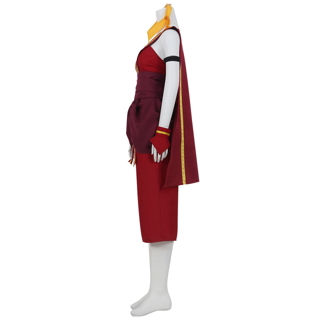 Avatar: The Last Airbender Toph Beifong Red Cosplay Costume
