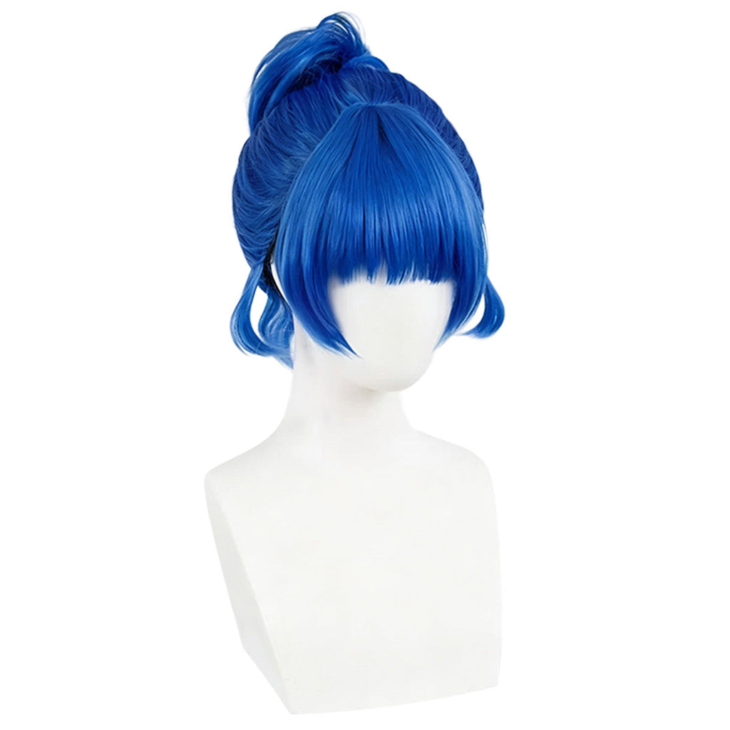 OVERWATCH 2 X LE SSERAFIM FEARLESS D.VA Blue Cosplay Wig