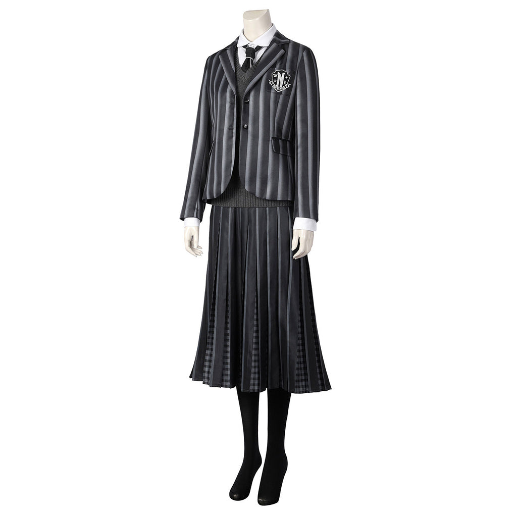 Wednesday Addams Black Uniform Cosplay Costume