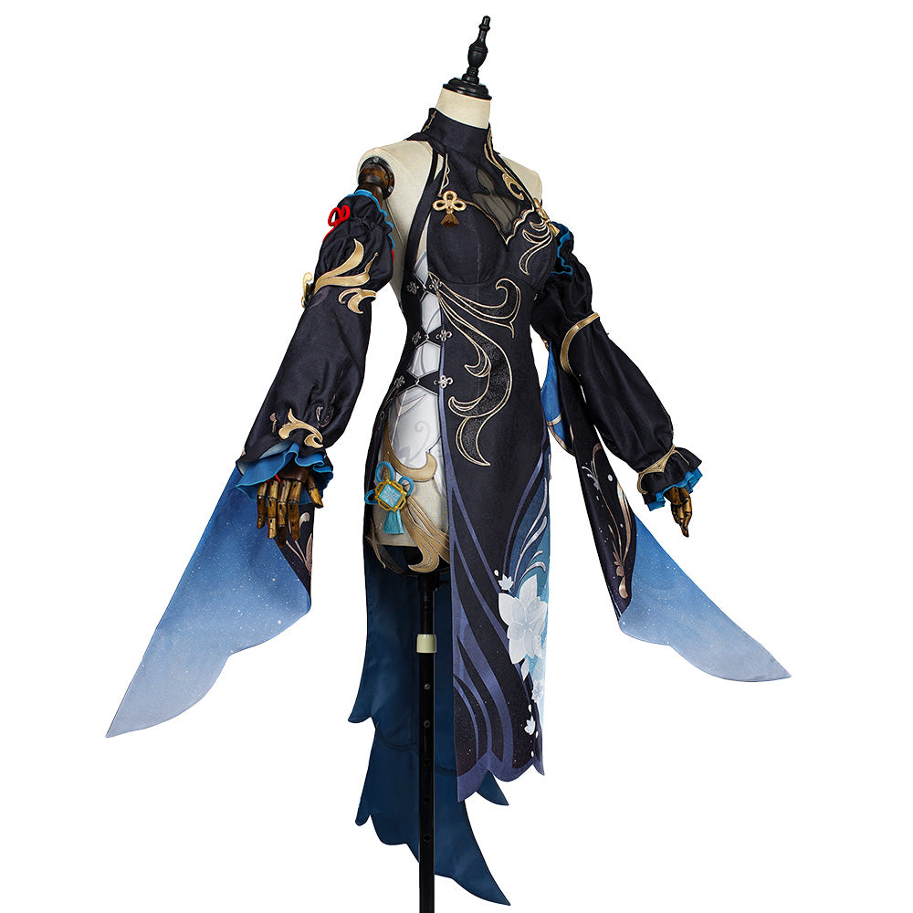 Genshin Impact Frostflower Dew Shenhe Cosplay Costume