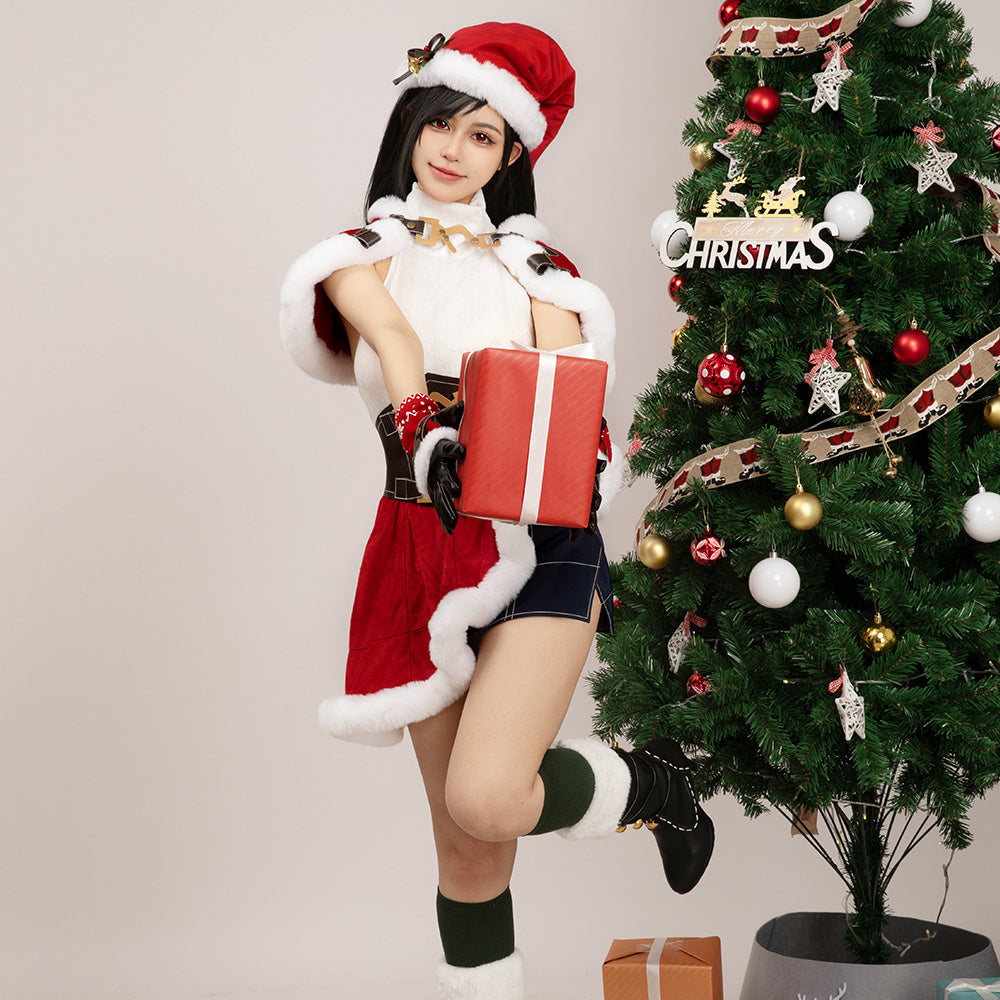 Final Fantasy VII Ever Crisis FF7EC Christmas Tifa Lockhart Cosplay Costume