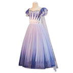 Kids Child Size Disney Frozen 2 Elsa Purple Dress Cosplay Costume