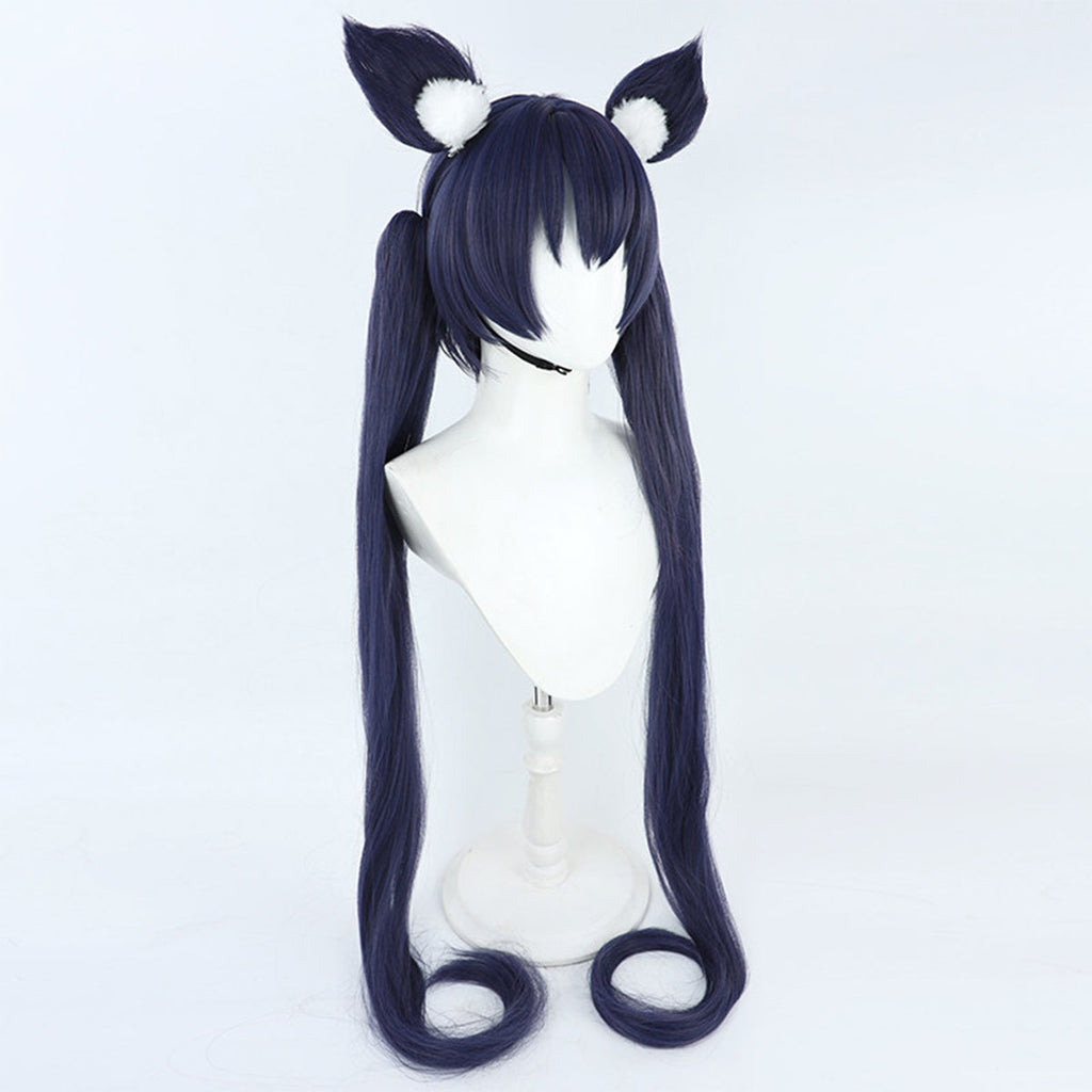 Blue Archive Kuromi Serika Black Cosplay Wig