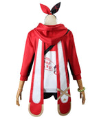 Genshin Impact Amber Pizza Hut Halloween Cosplay Costume