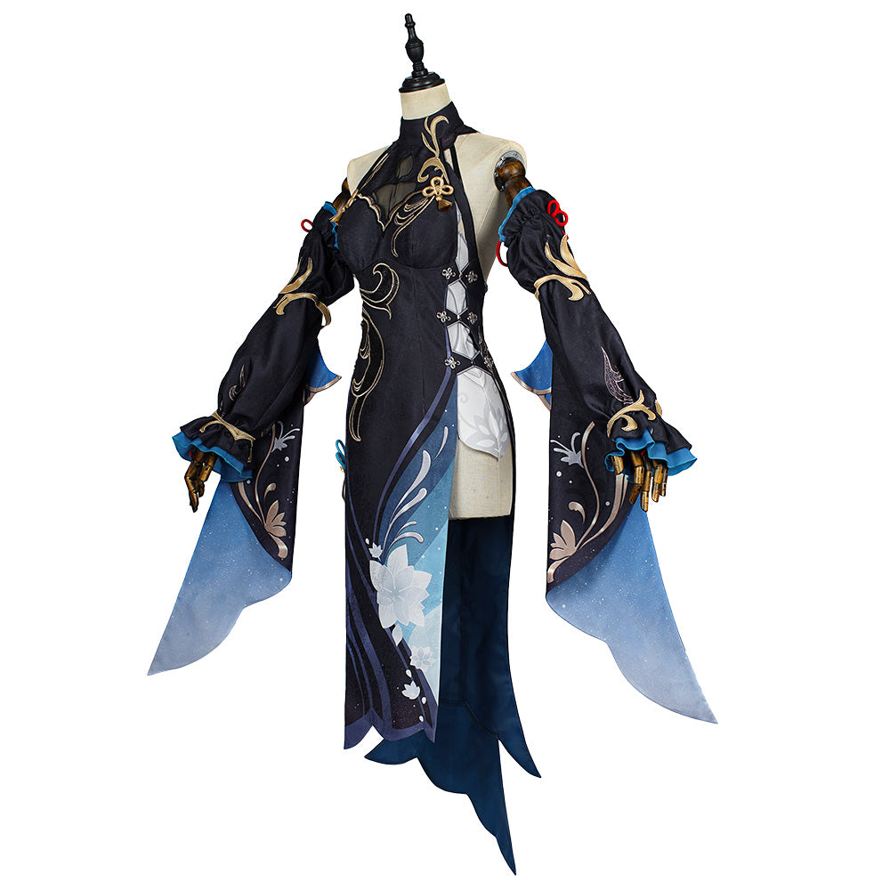Genshin Impact Frostflower Dew Shenhe Cosplay Costume
