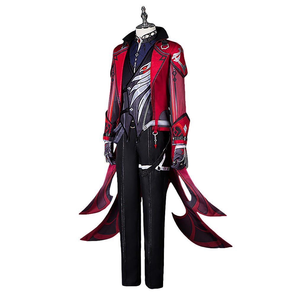 Genshin Impact Red Dead of Night Diluc Cosplay Costume