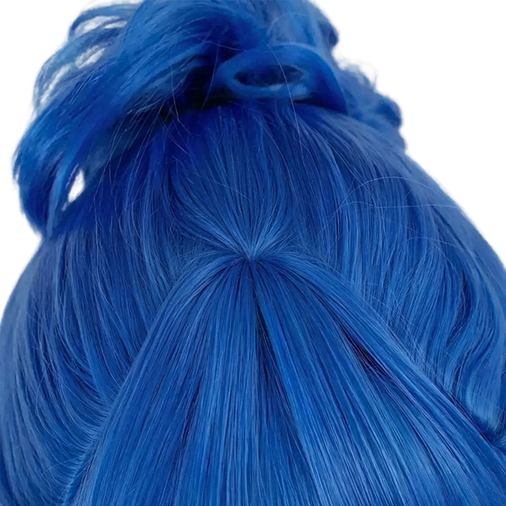 OVERWATCH 2 X LE SSERAFIM FEARLESS D.VA Blue Cosplay Wig