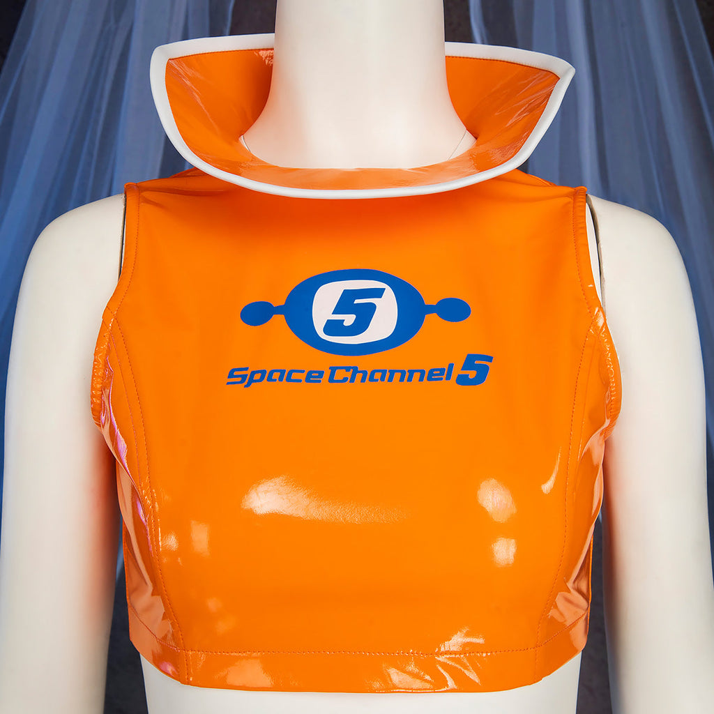 Space Channel 5 Ulala Orange Cosplay Costume