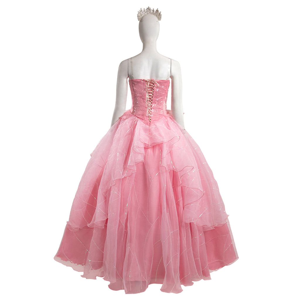 Wicked (2024) Glinda Pink Dress Cosplay Costume