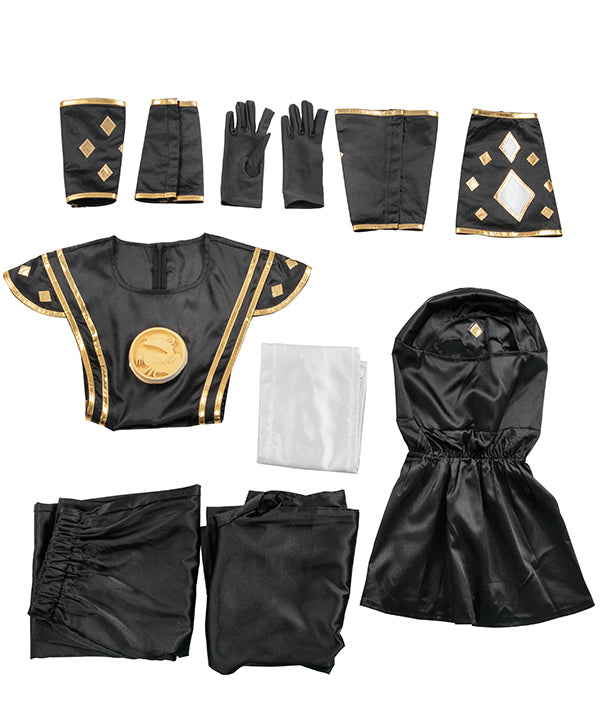 Power Rangers Black Ninja Ranger Black Ninjetti Ranger Cosplay Costume