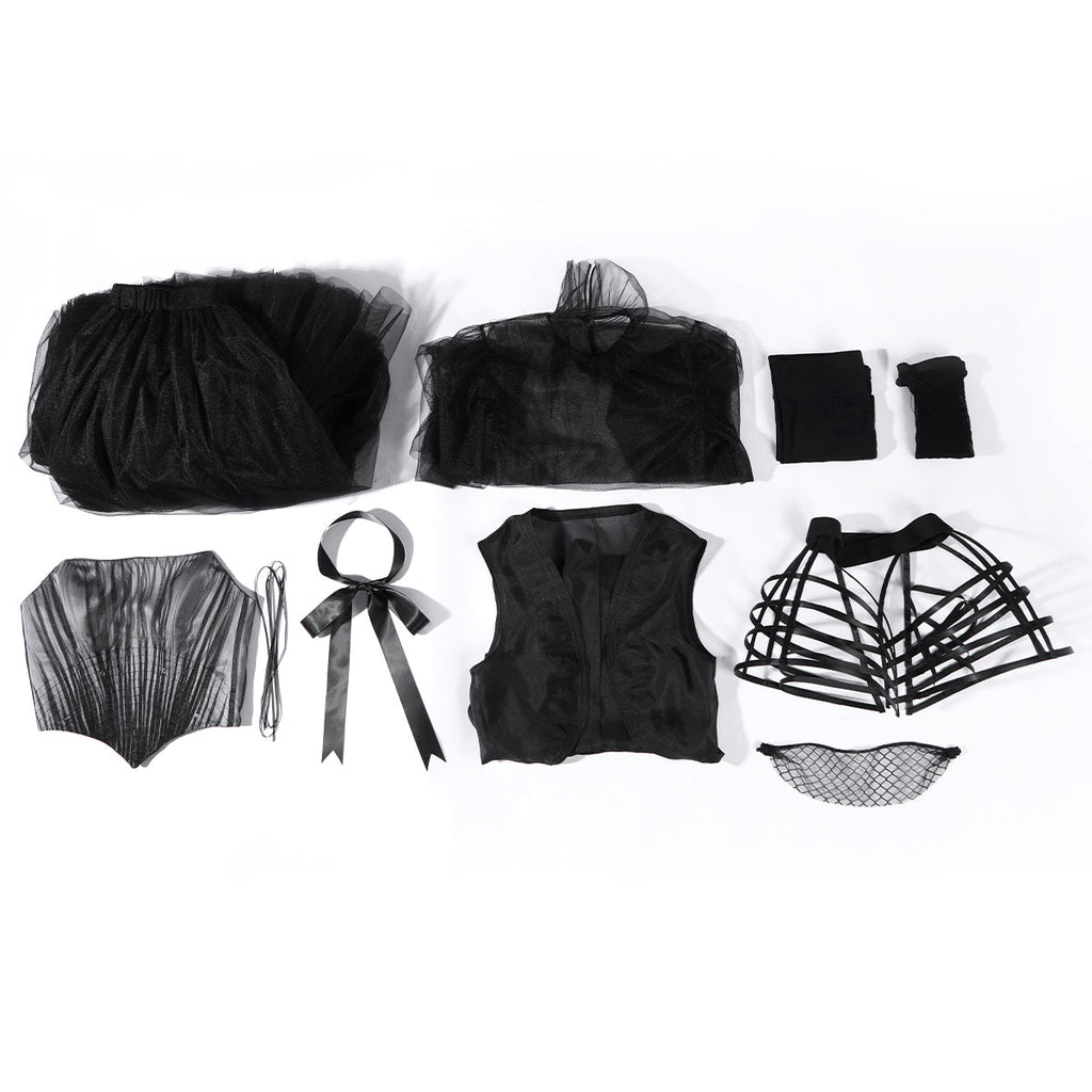 Wednesday Season 2 Wednesday Black Dance Mesh Dress Cosplay Costume