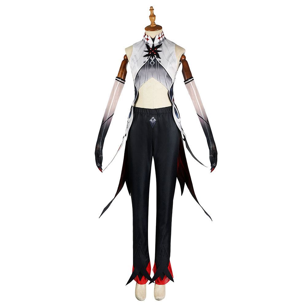 Genshin Impact Fatui Arlecchino Servant New Cosplay Costume