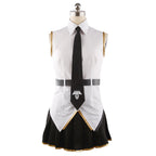 Enterprise white sleeveless shirt, dark tie and gold-edged black skirt displayed without the coat