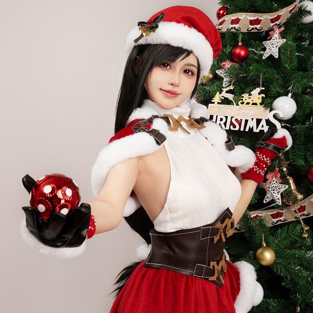 Final Fantasy VII Ever Crisis Tifa Christmas Cosplay Costume