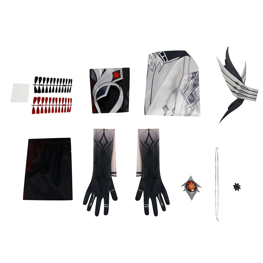 Genshin Impact Fatui Arlecchino Servant New Cosplay Costume