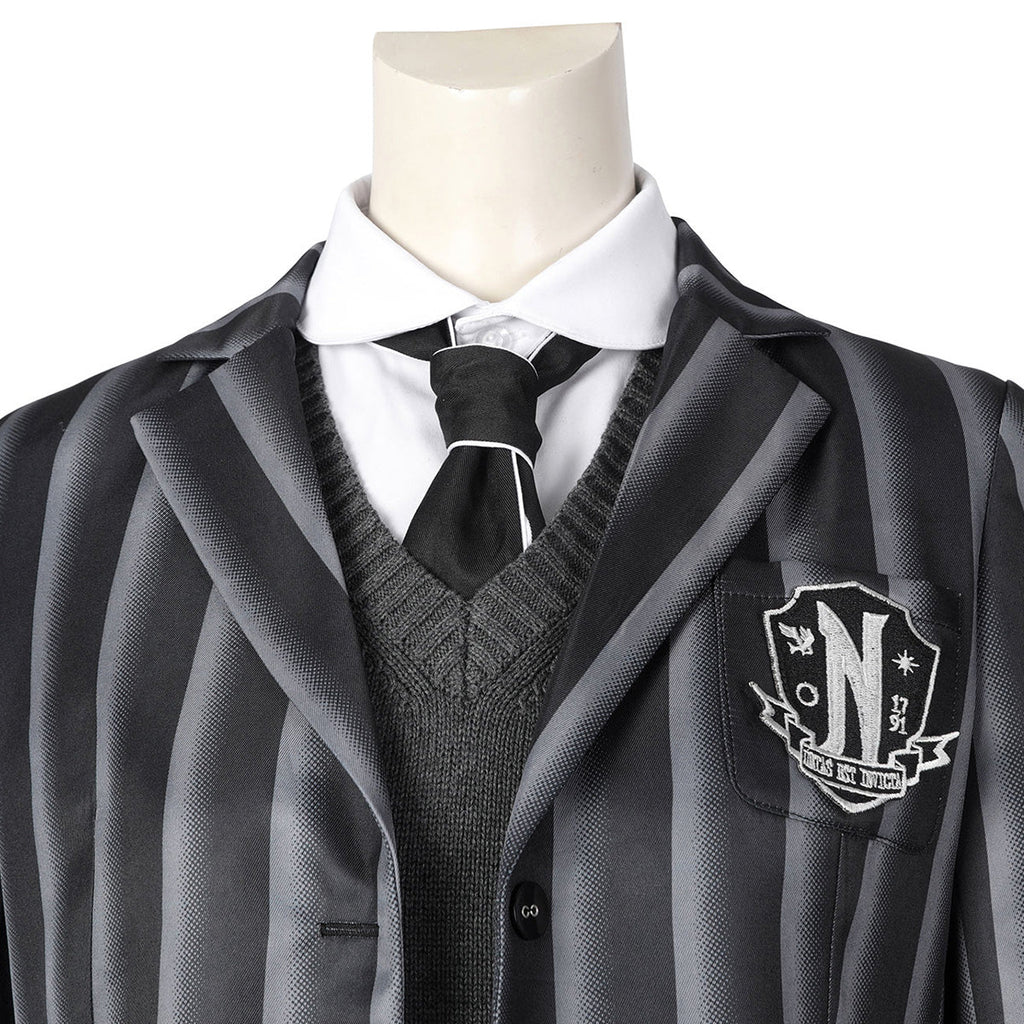 Wednesday Addams Black Uniform Cosplay Costume
