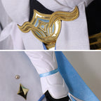 Genshin Impact Lumine Blue and White Edition Cosplay Costume