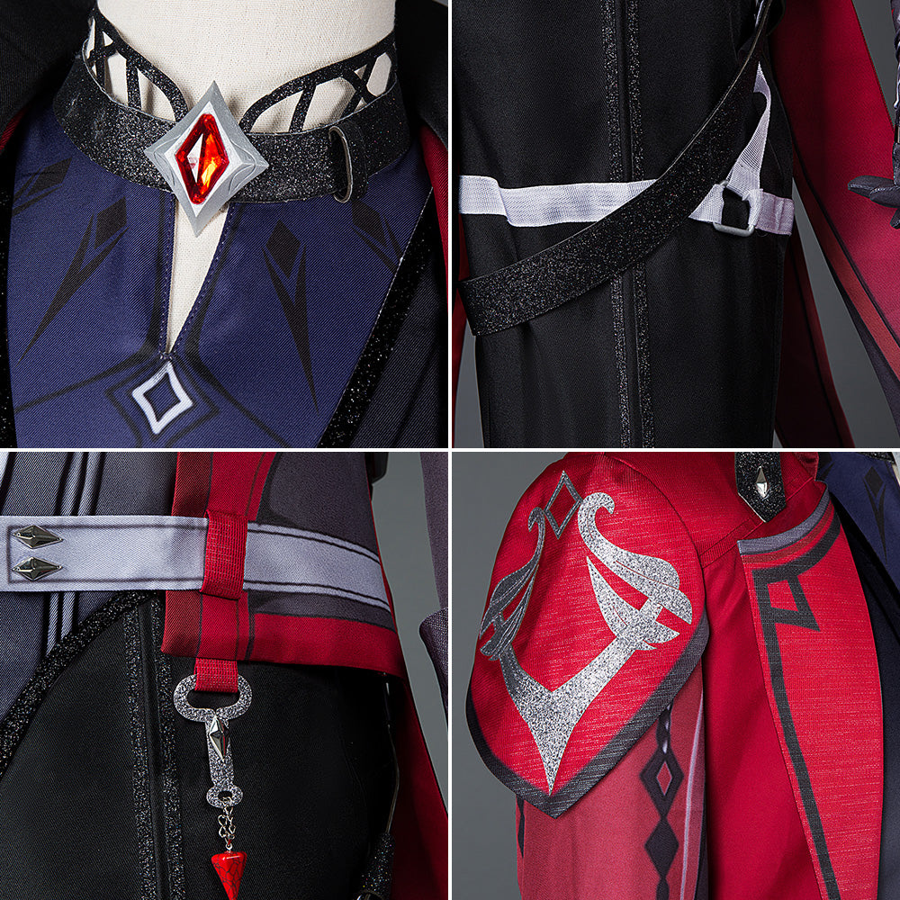 Genshin Impact Red Dead of Night Diluc Cosplay Costume