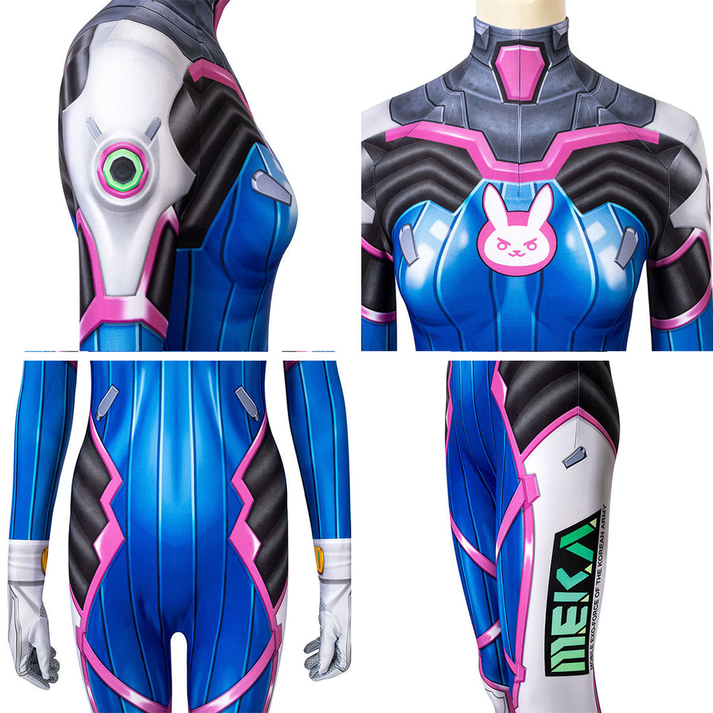 Overwatch D.Va Hana Song Cosplay Jumpsuit — Jumpsuit Only