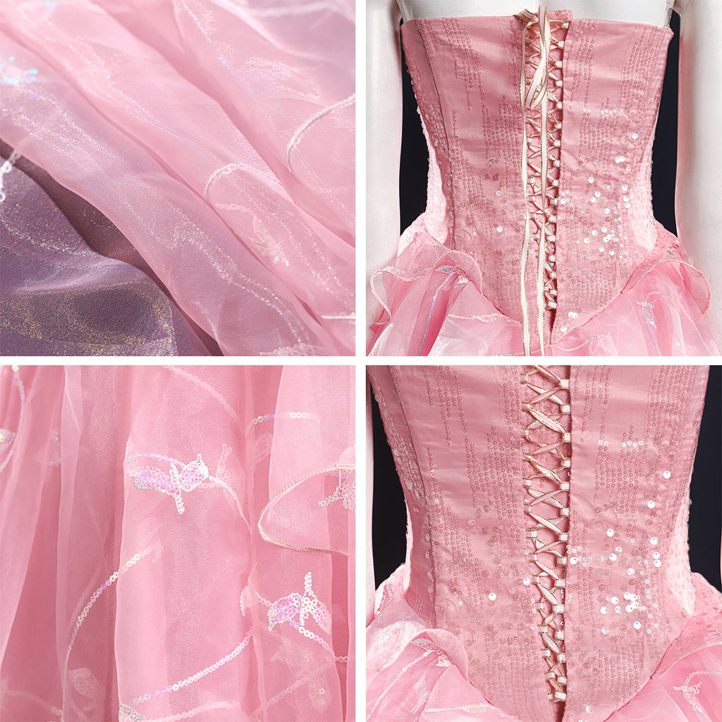 Wicked (2024) Glinda Cosplay Costume
