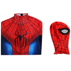 Spider-Man: Brand New Day costume chest and separate red mask with black eye surrounds shown in close-up