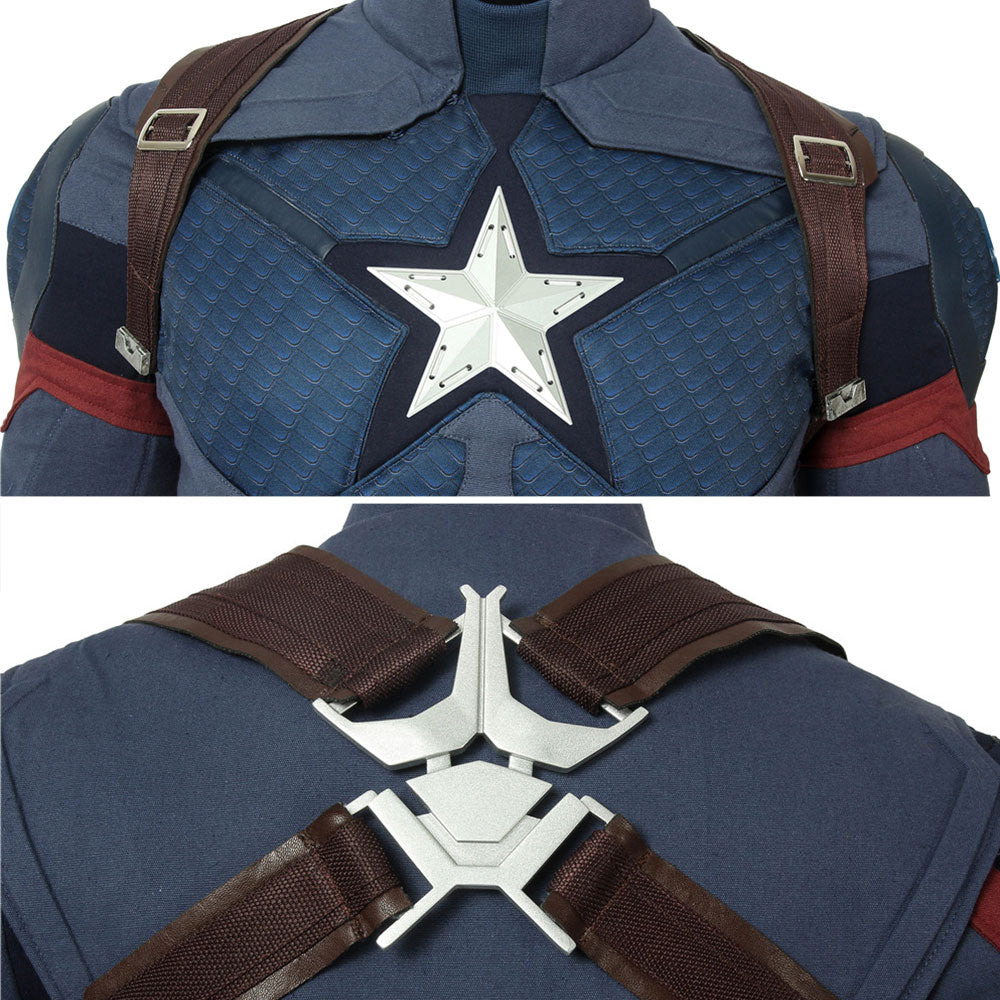 Marvel Avengers: Endgame Steven Rogers Captain America Cosplay Costume-No Shoes
