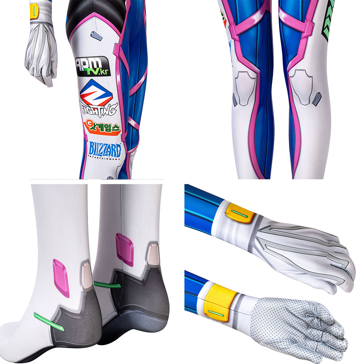 Overwatch D.Va Hana Song Cosplay Jumpsuit — Jumpsuit Only