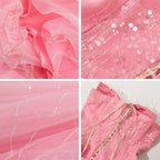 Wicked (2024) Glinda Pink Dress Cosplay Costume