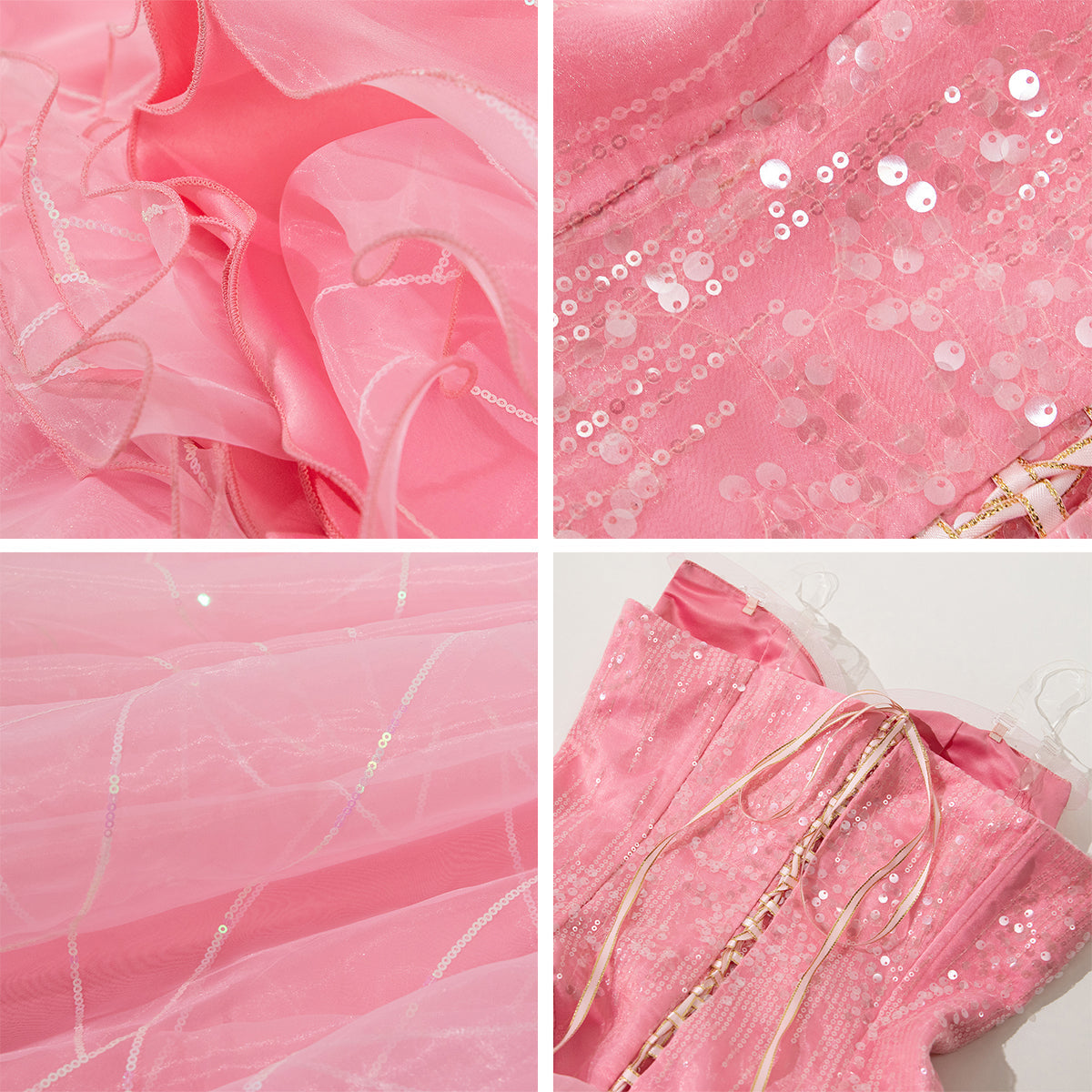 Wicked (2024) Glinda Pink Dress Cosplay Costume