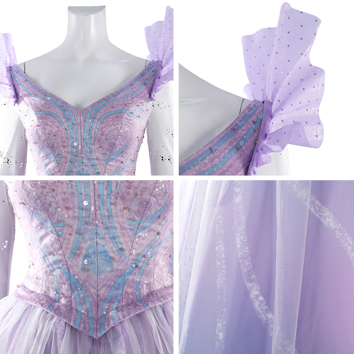 Wicked: For Good Glinda Cosplay Costume