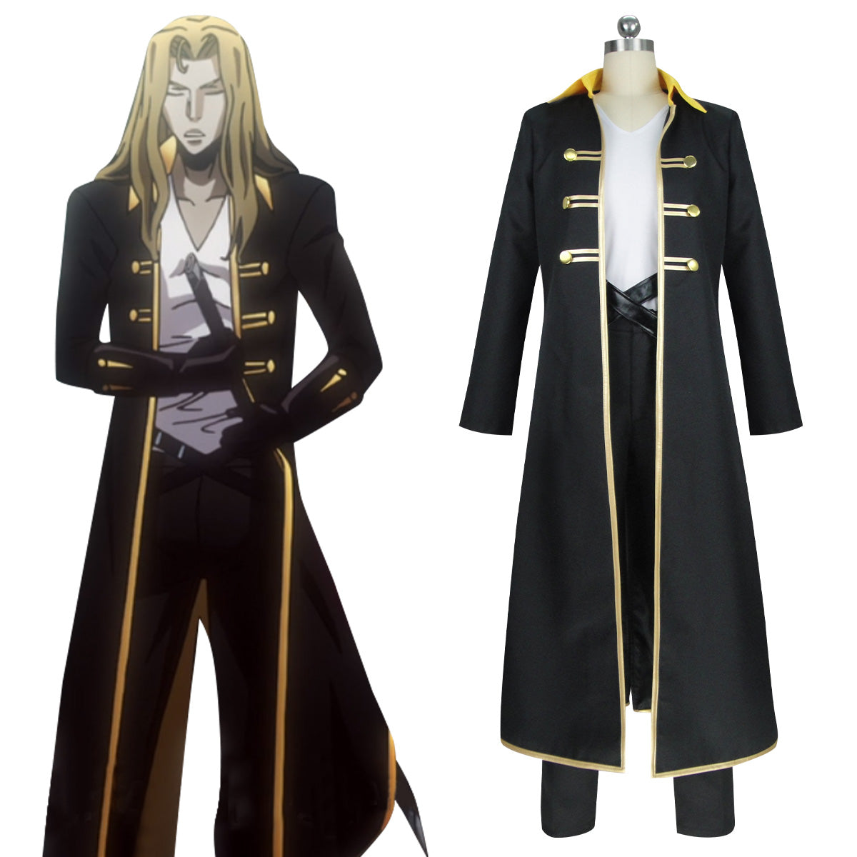 Castlevania Season 2 Alucard Cosplay Costume