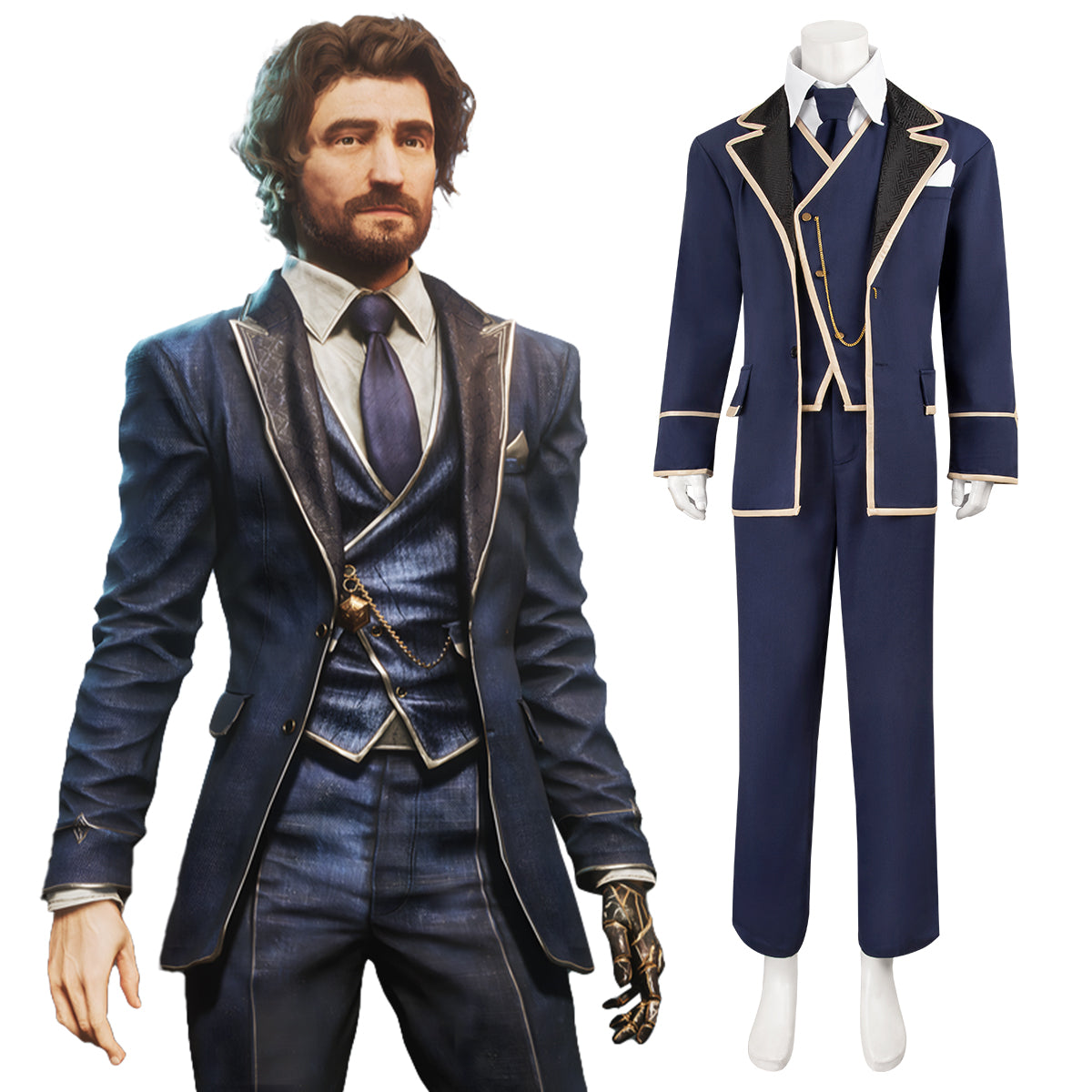 Clair Obscur: Expedition 33 Gustave Blue Suit Cosplay Costume