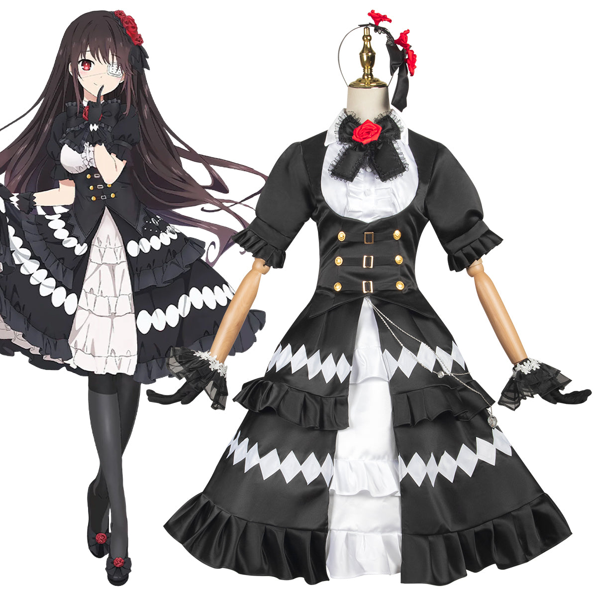 Date A Live III Kurumi Tokisaki Nightmare Cosplay Costume