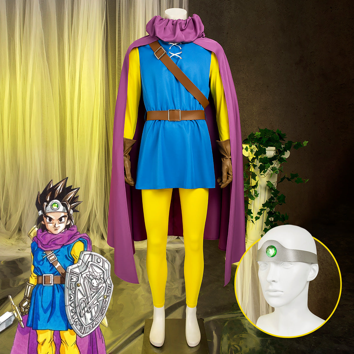 Dragon Quest III Hero Erdrick Cosplay Costume