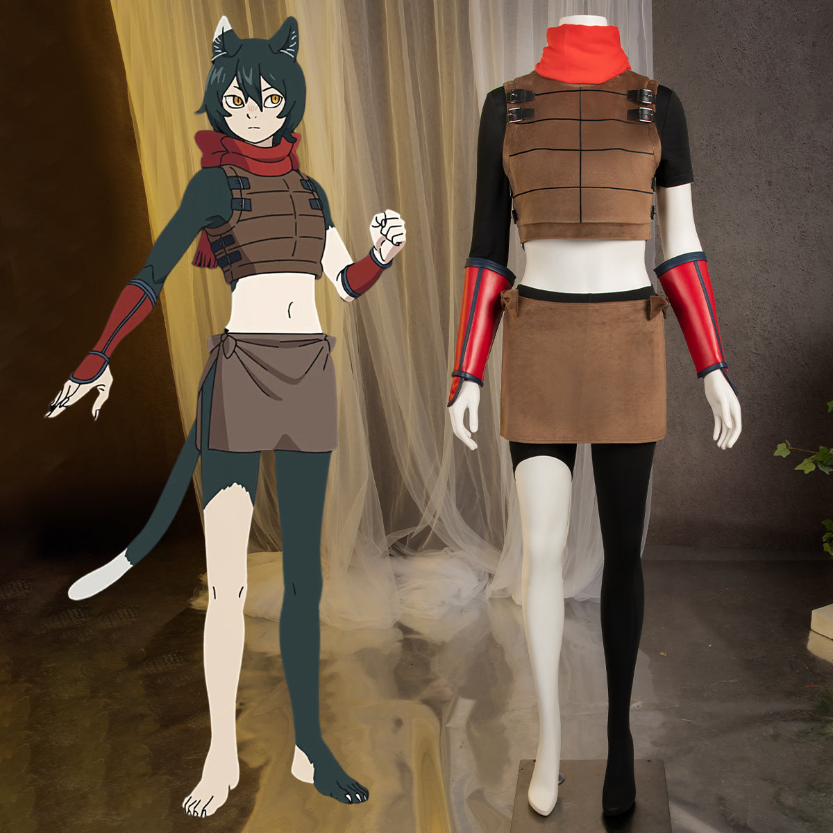 Dungeon Meshi Delicious in Dungeon Izutsumi Brown Cosplay Costume