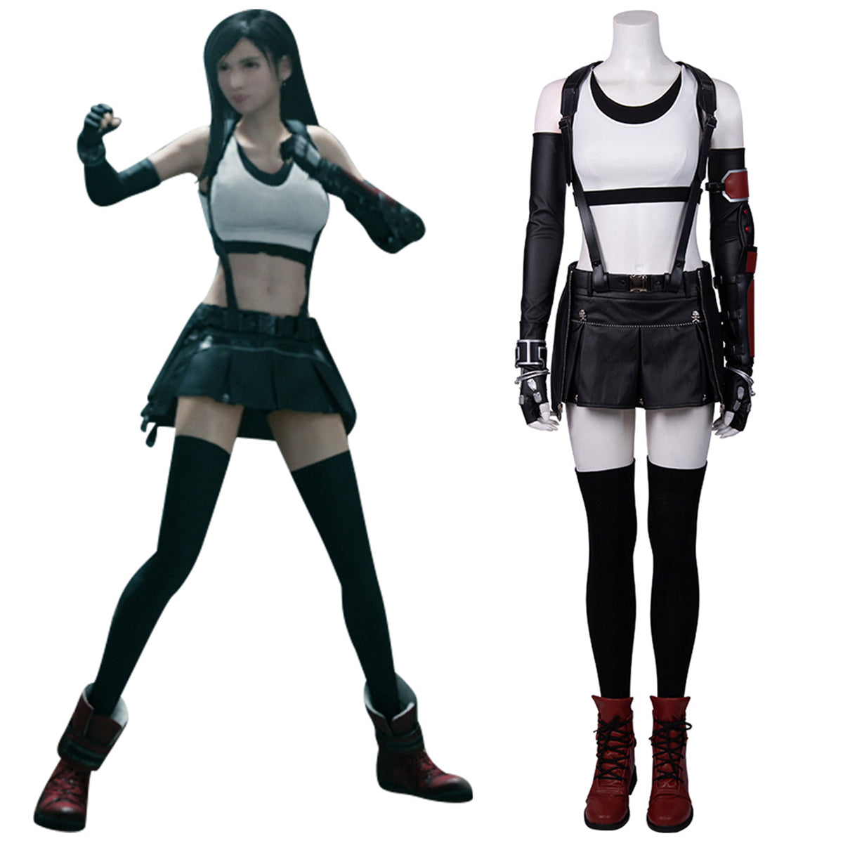 Final Fantasy VII Remake Rebirth FF7 Tifa Lockhart Cosplay Costume B Edition