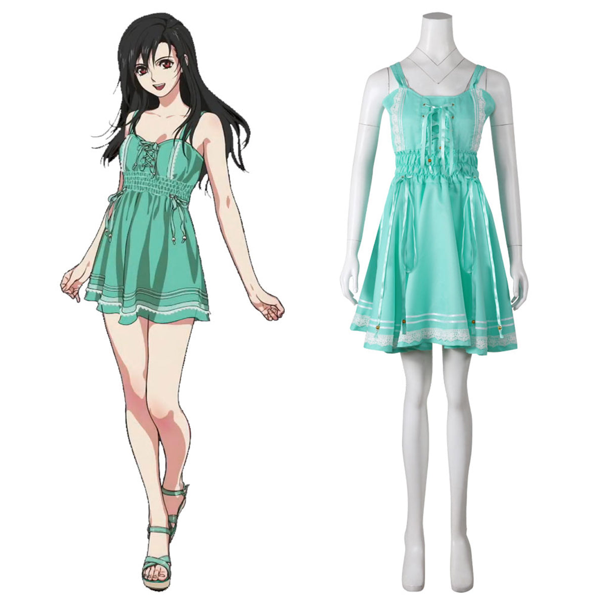 Final Fantasy VII Remake Rebirth FF7 Tifa Lockhart Young Cosplay Costume
